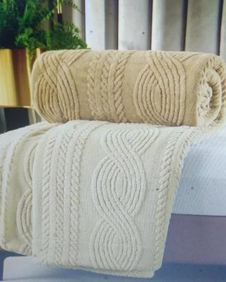 Coperta calda Sherpa marrone spessa 150 x 200 cm