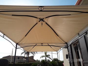 GAZEBO IN FERRO CON TELONE PROFESSIONALE IN PVC