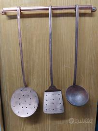 set utensili da cucina in rame 