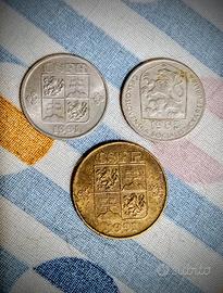 Cecoslovacchia, 50 Heller del 85 / 91, 1 Koruna 91