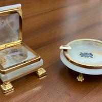 Posacenere e portaoggetti in onice, anni’60/70