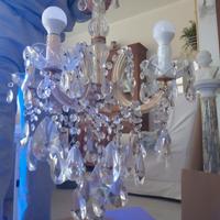 lampadario con cristalli di murano