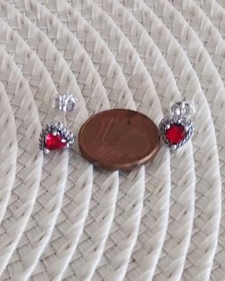Orecchini In Argento 925 a Forma Di Cuore "NUOVI"