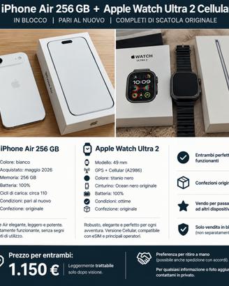 IPHONE 17 AIR PIU APPLE WATCH 2
