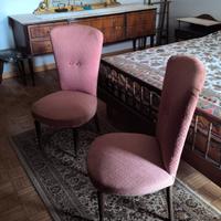 Coppia di poltroncine imbottite stile vintage