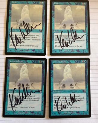 Gush Signed set 4x - Magic the Gathering