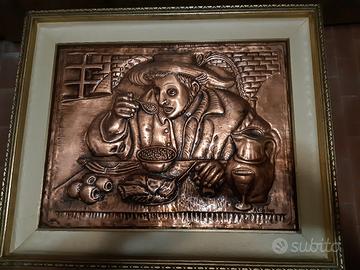 Quadro incorniciato in rame 