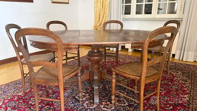 Tavolo a fratino o colonna centrale