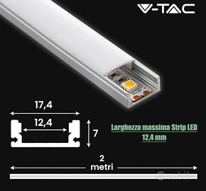 V-TAC 30x Profili per Strisce Led da 2 METRI

