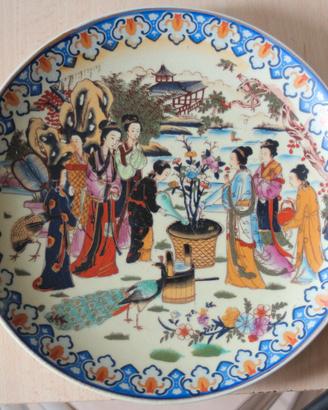 Set 5 piatti decorativi vintage in stile Satsuma