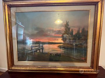 Pontile sul fiume pittore Millus