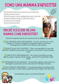 Lavoro come Babysitter zona Fumane e limitrofi