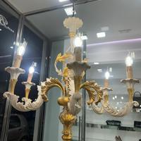 Lampadario a 6 bracci stile barocco