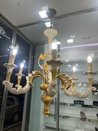 Lampadario a 6 bracci stile barocco