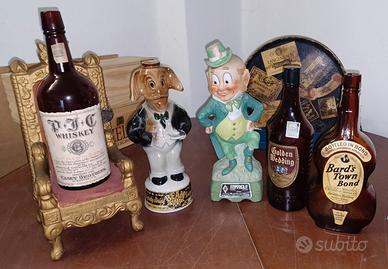 LOTTO 6 CERAMICHE/BOTTIGLIE VUOTE WHISKEY/BOURBON
