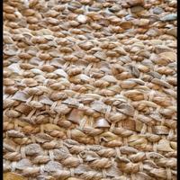 Tappeto Glitters Gold in juta, pelle e cotone 