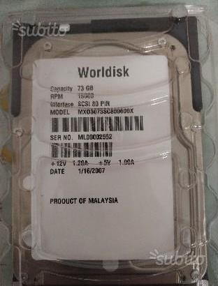 Hard disk SCSI 73 GB 15000 RPM NUOVO