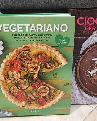 3 libri -  vegetariano cioccolato pesce GRIBAUDO 