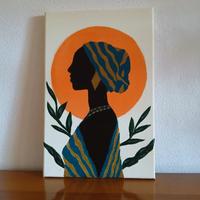 Quadro con soggetto africano