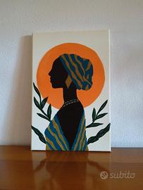 Quadro con soggetto africano