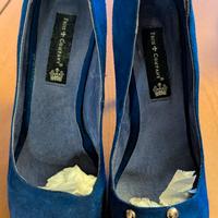 Décolleté scamosciate blu elettrico