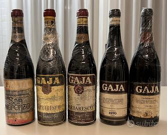 Gaja Barbaresco 1959, 1964, 1970, 1975, Sorì 1967