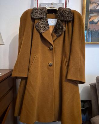 URIC Cappotto di lana donna marrone  70% lana 30%