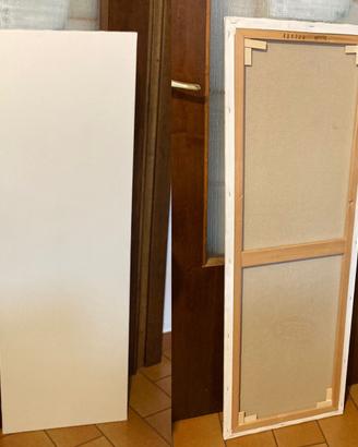 Tela montata, tela sfusa e telai di legno