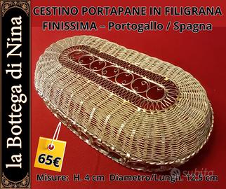 CESTINO PORTAPANE IN FILIGRANA FINISSIMA