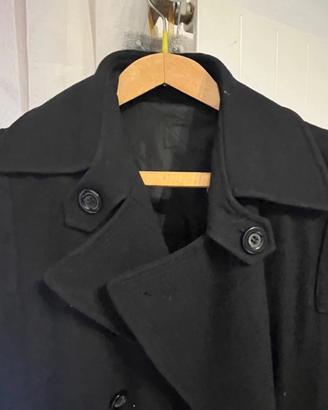 Cappotto Vintage Uomo Pura Lana  Nero