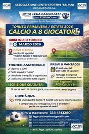 Torneo di calcio a 8 da Marzo 2026 in Torino