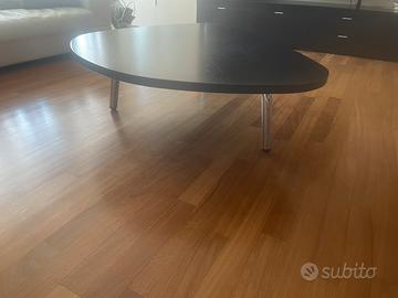 Tavolino soggiorno design venghe e acciaio
