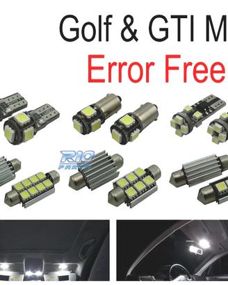 KIT 15 LAMPADE LED INTERNE PER VOLKSWAGEN VW GOLF 