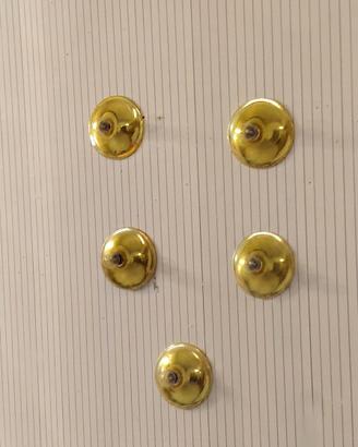 5 applique ottone anni 70'