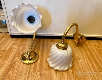 Splendida coppia di grandi applique di Murano