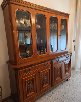 Credenza mobile vetrina da soggiorno in legno