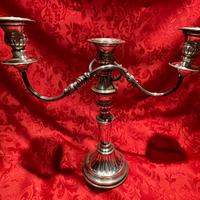 Candelabro inglese argentato stile Sheffield
