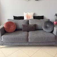 Divano letto moderno nuovo di colore grigio