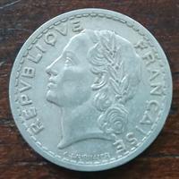 moneta 5 franchi francesi 1946