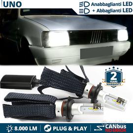 Lampadine LED H4 per FIAT UNO Anabbaglianti + ABBA