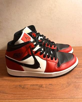 Air Jordan 1 Mid Chicago Black Toe - Taglia 44