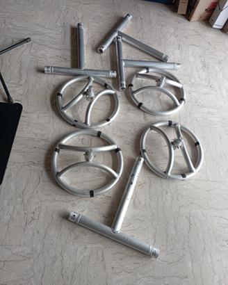 Alluminio global truss T e basi tonde