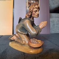 Presepe Pastore legno dipinto 