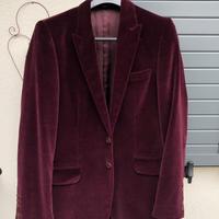 Blazer elegante uomo in velluto bordeux Paul Smith