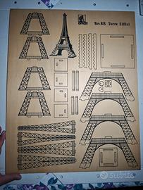 Amati Modello Traforo Legno Torre Eiffel 50x40cm