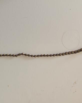 Bracciale vintage perline color bronzo regolabile