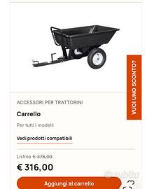 Carrello basculante per tratrorini