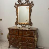 Comò con specchiera + Coppia Comodini