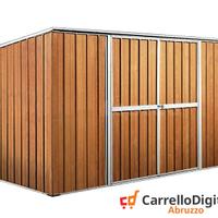 Casetta giardino in Acciaio 345x186 fin legno