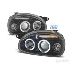 FARI PER OPEL CORSA B 93-00 ANGEL EYES FONDO NERO